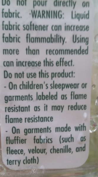 Fabric softener/conditioner on newborn baby clothes
