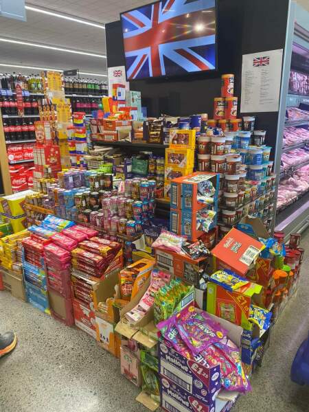 If you don’t live in the U.K., what’s in the English section in your supermarket?