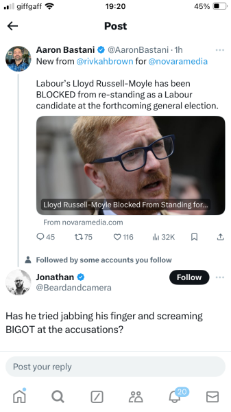 Lloyd Russel Moyle suspended