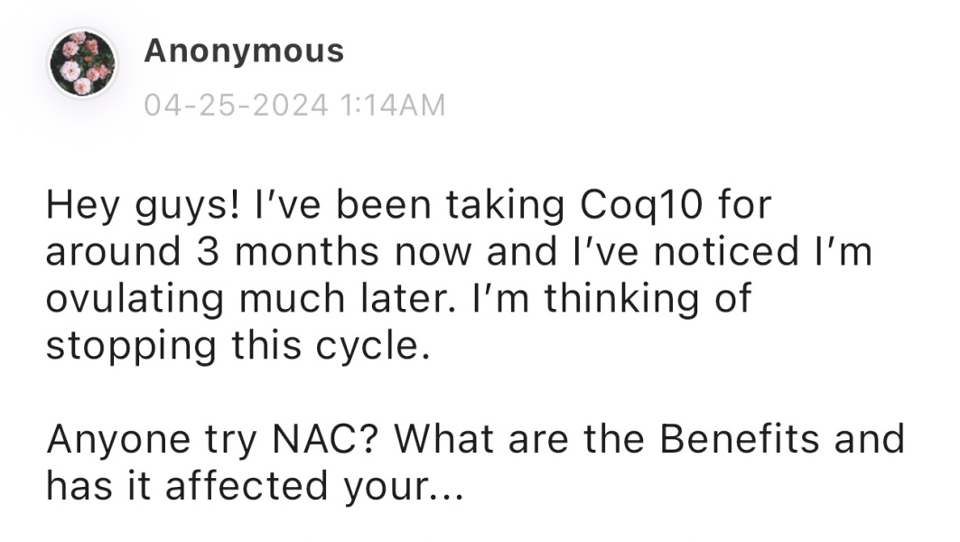 Can CoQ10 delay ovulation?