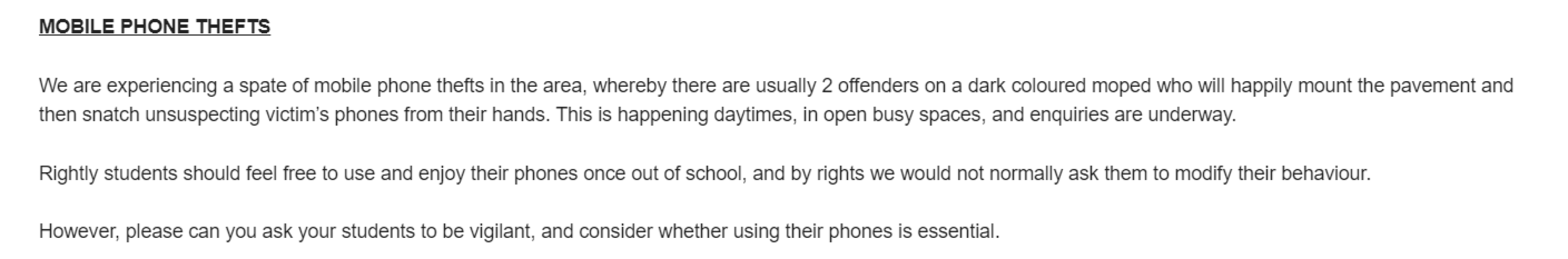 To be annoyed by total phone ban