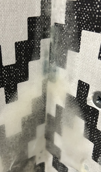 White cobweb type mould after leak