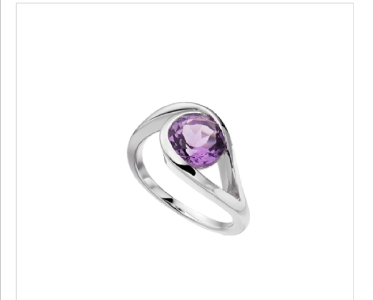 Amethyst and silver earrings