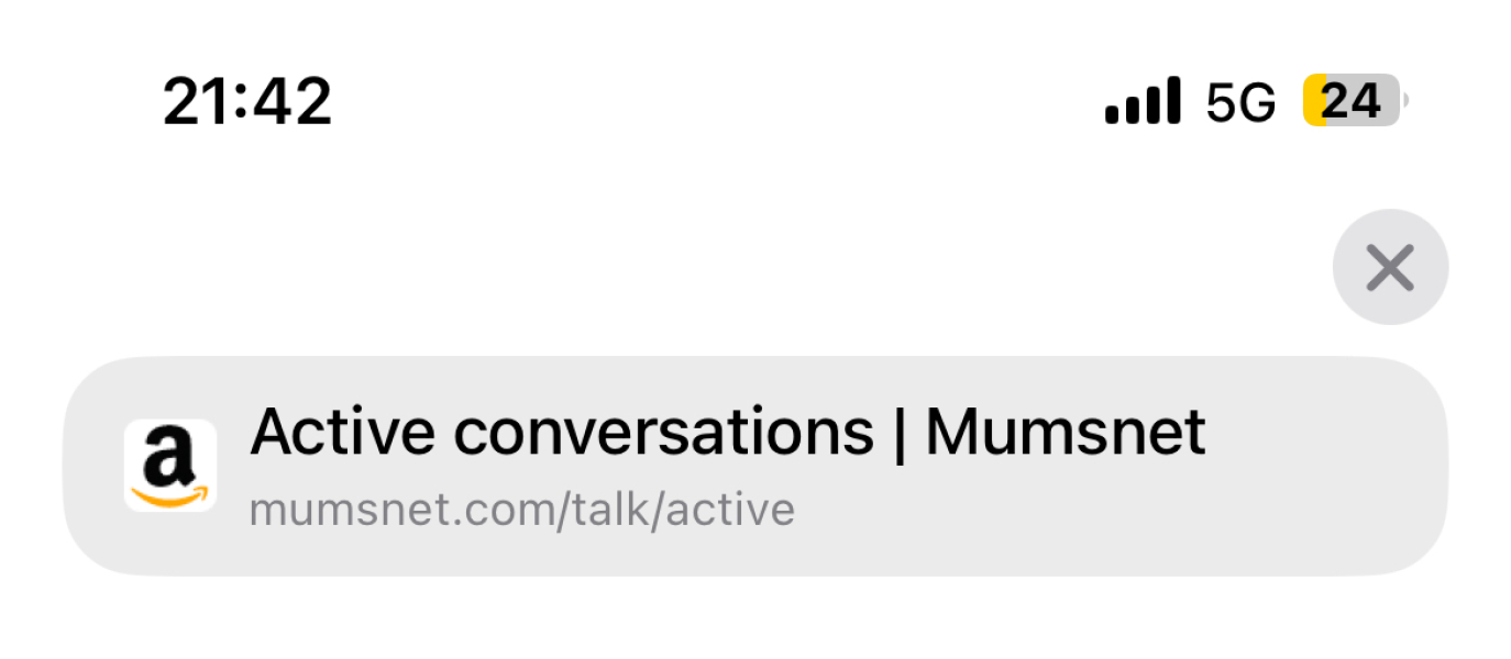 ‘Active Conversations’ showing as the Amazon logo when I search for it?!