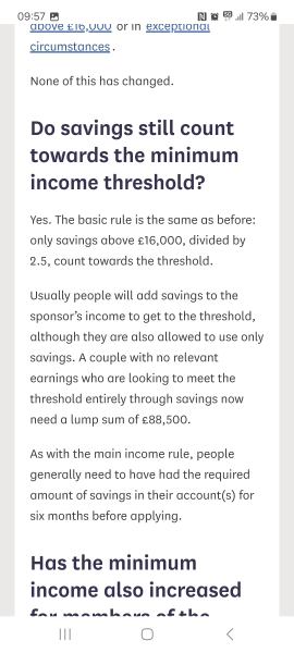 Spouse visa income requirement