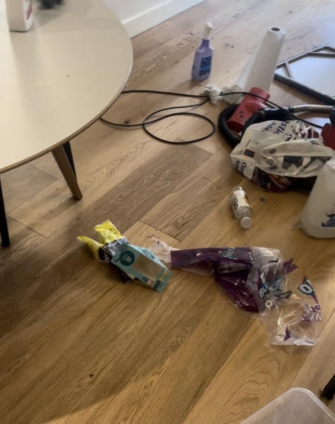 Cleaner is here right now, is he taking the piss?
