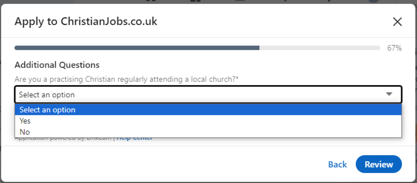 Another job I didn't get (must pray harder !)