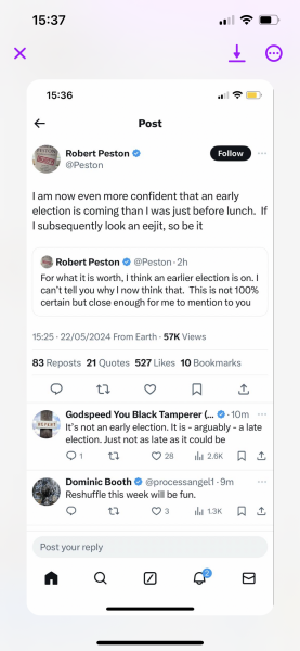 Thread 45 Sunak; Remove one letter and tell his future"