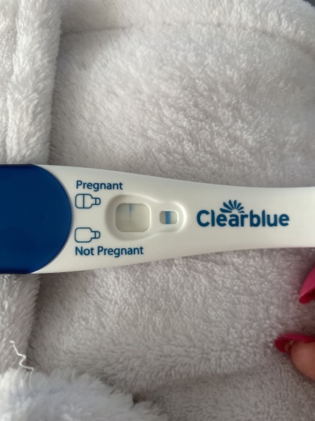 Clear blue test. Evap line or positive