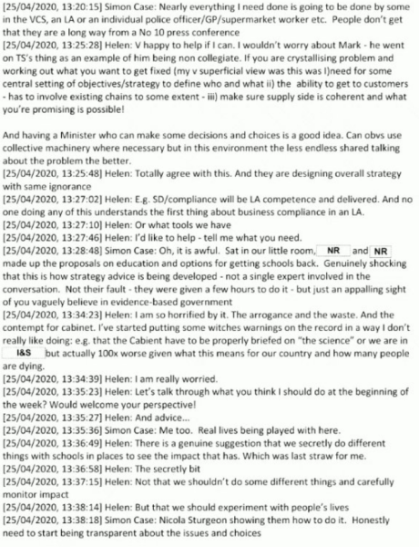 Dominic C Covid evidence 2