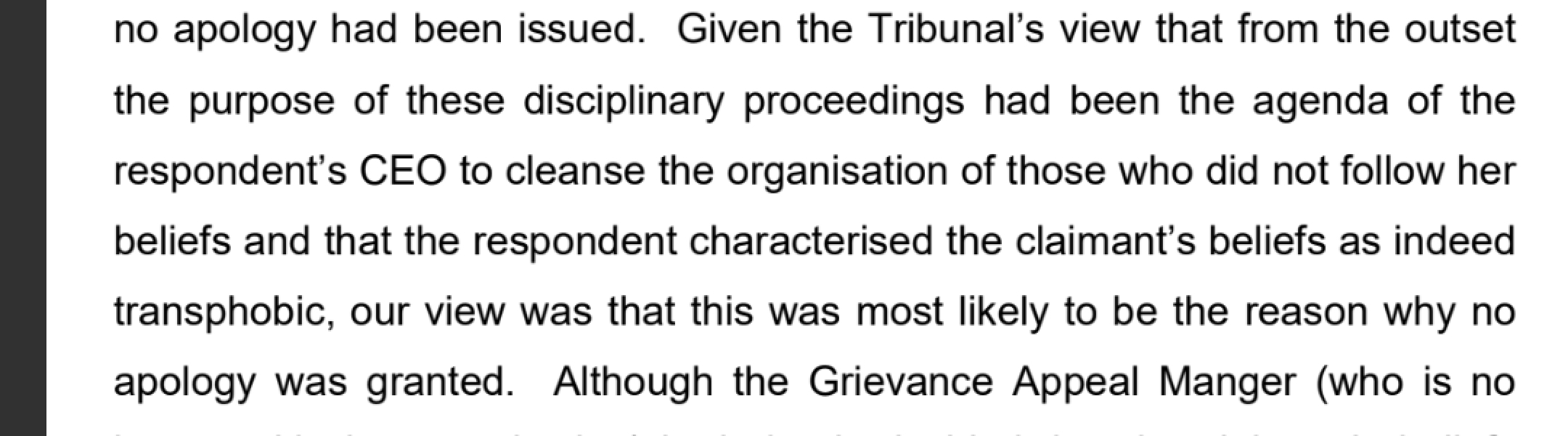 Reports Roz Adams successful in her action against Edinburgh Rape Crisis Centre