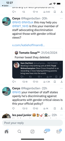 NHS HR person claims to reject GC applicants