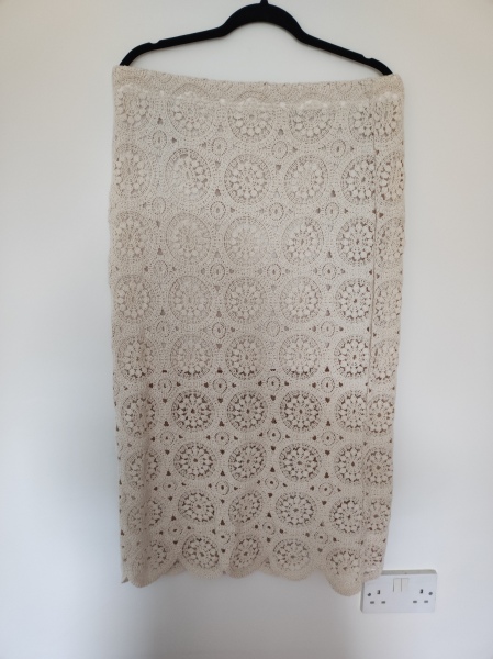 A fantastic lined cotton crochet skirt.