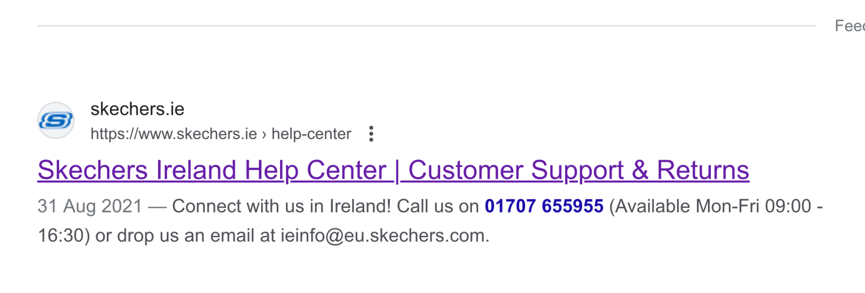 Skechers contact phone number