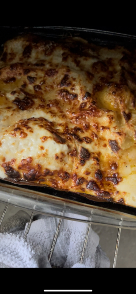 Homemade lasagna.