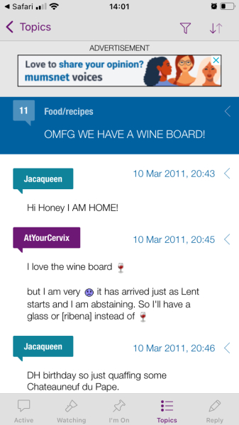 Wine board/thread