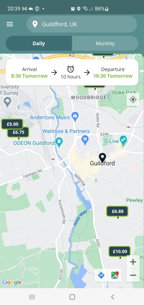 How much do you pay you commute/park each day for work?
