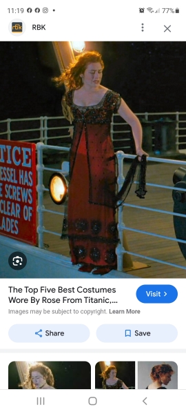 Fancy dress party  “ what you were wearing when the ship went down” any suggestions ?