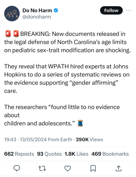 WPATH blocked publication of its own research?