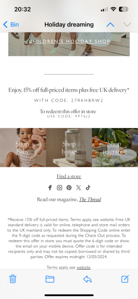 THE WHITE COMPANY -  any catalogues out yet with discount voucher?