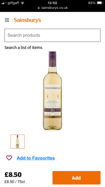 White wine for tonight