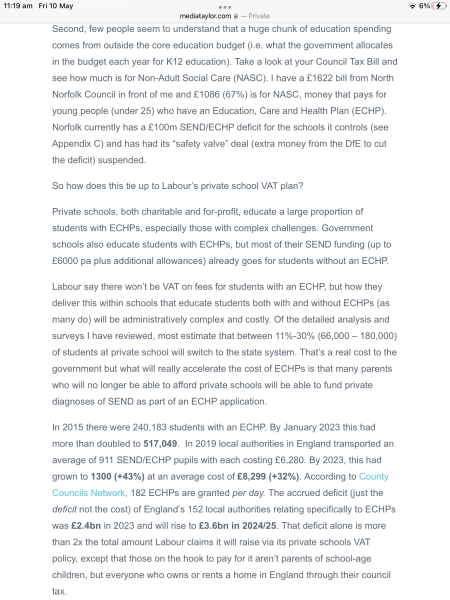 To think that people who agree with VAT on private school fees but not on university fees, are hypocrites?