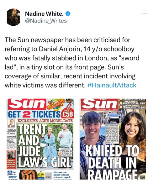 The Sun newspaper at it again with their racism