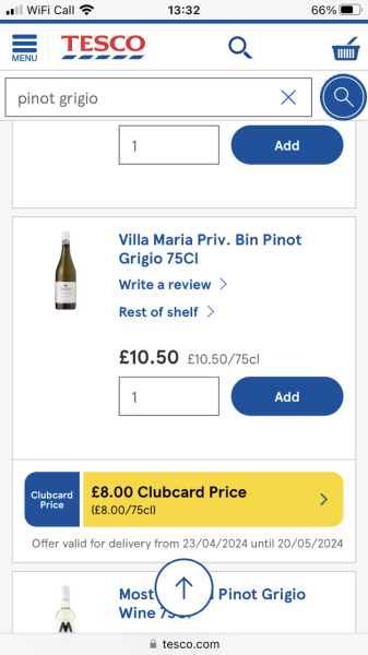 White wine for tonight