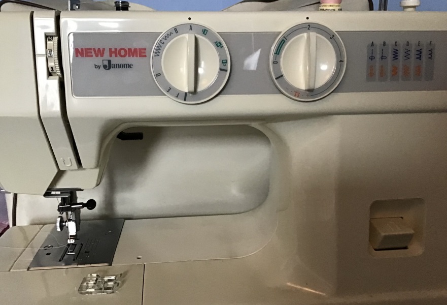 Machine straight stitch with regular zigzag stitches.