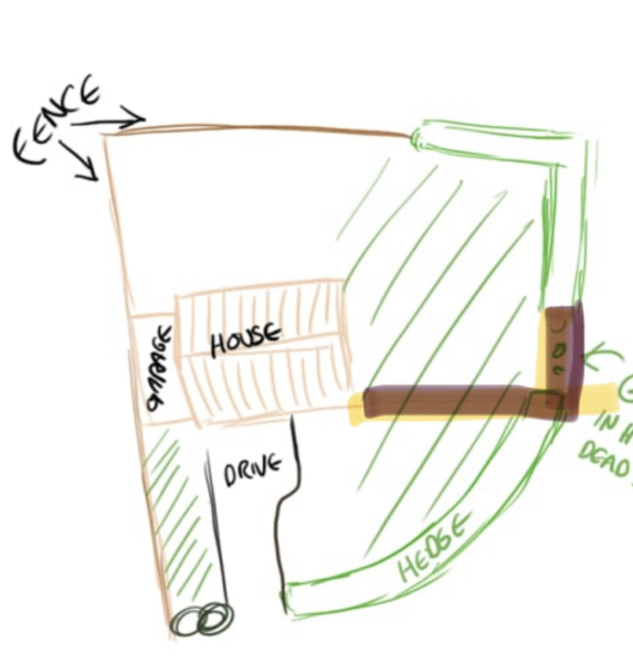 Fencing garden and screening hedge gaps
