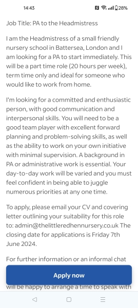 Term time working from home...Does such a job even exist?