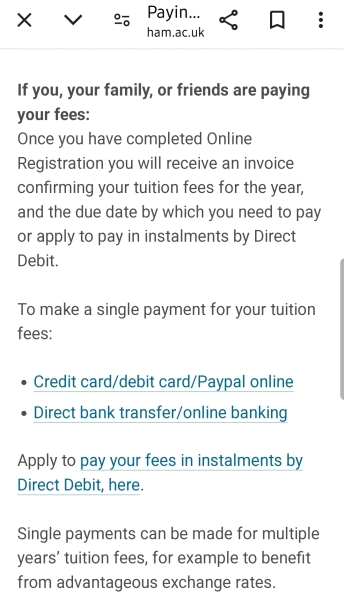 Student finance - financial information