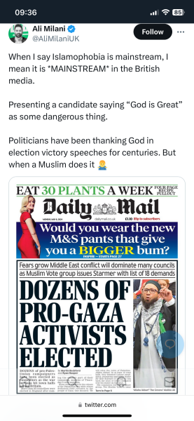 Anti-Muslim hate has increased since 7-10