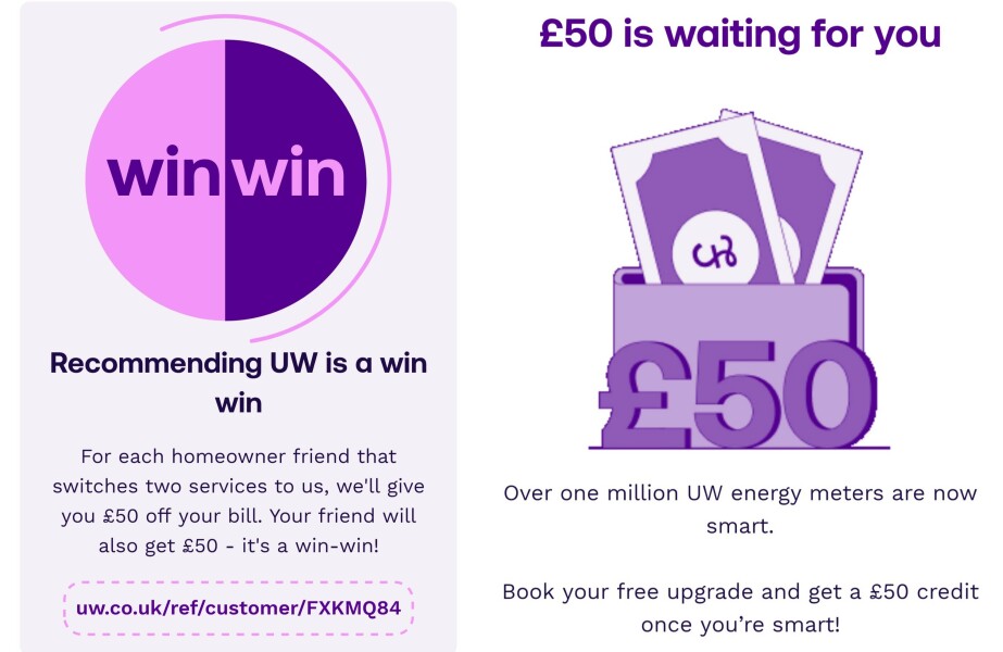 Join Utility Warehouse Get £100 FREE credit! - The Cheapest energy in the UK