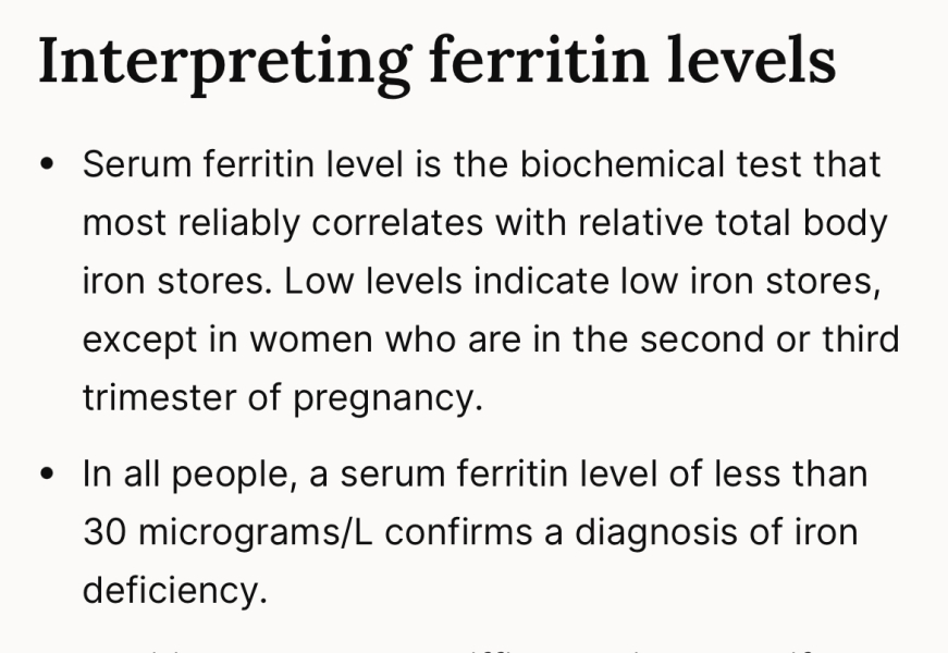 Low Ferritin