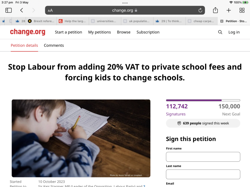 To think that people who agree with VAT on private school fees but not on university fees, are hypocrites?