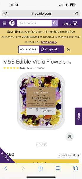 Edible flower name for me :)