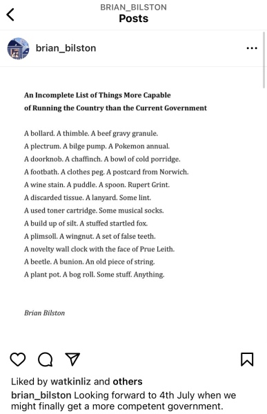 Thread 46 Sunak - don't rain on our parade