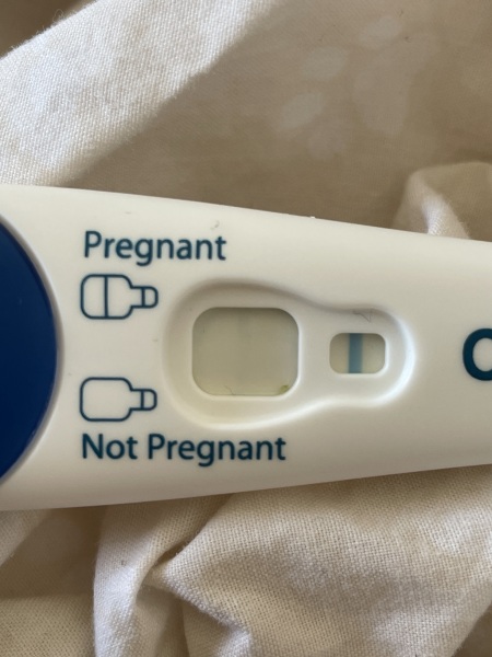 Potentially pregnant clear blue -one reading faint positive and two not