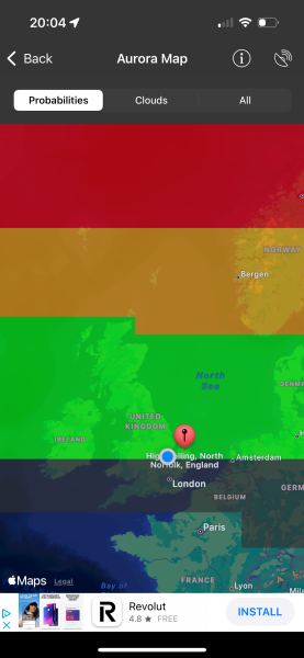 AURORA  Maybe visible tonight - Friday 17th