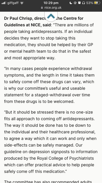 Tapering down Citalopram after 10 years?