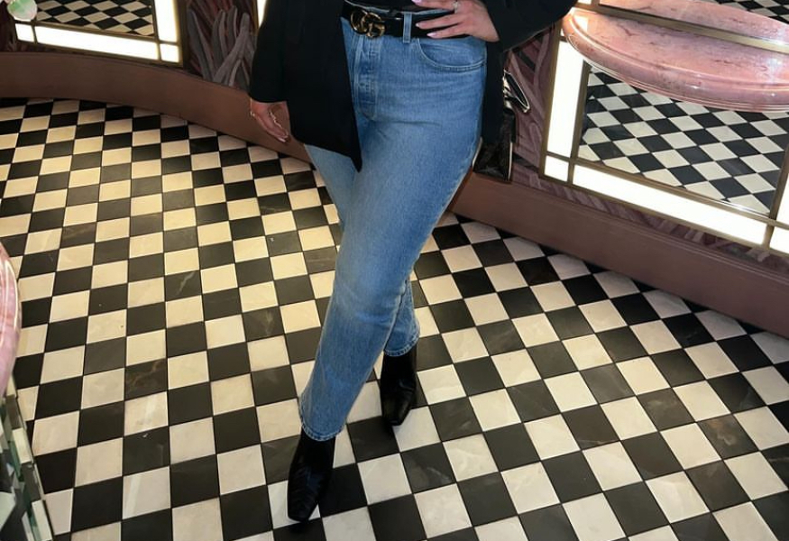 Straight leg jeans