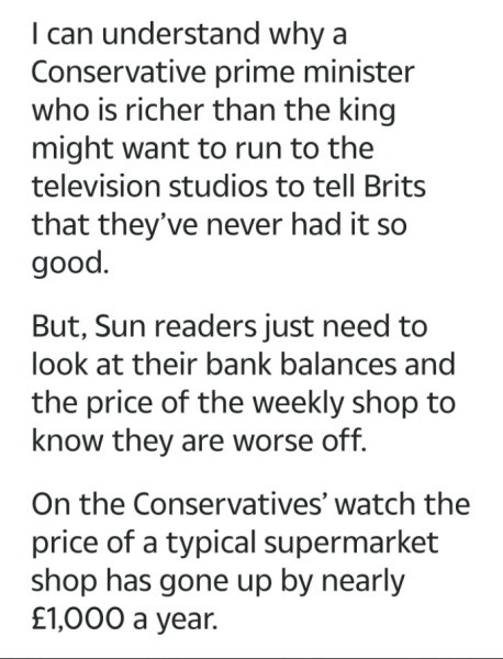 Thread 45 Sunak; Remove one letter and tell his future"