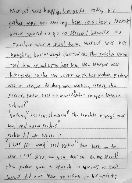 Any secondary teachers or even better exam markers here who could give an opinion on DS's handwriting?