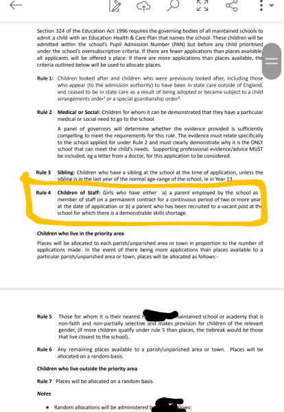 To be annoyed a friend lied about their address on a school application to get into an oversubscribed school