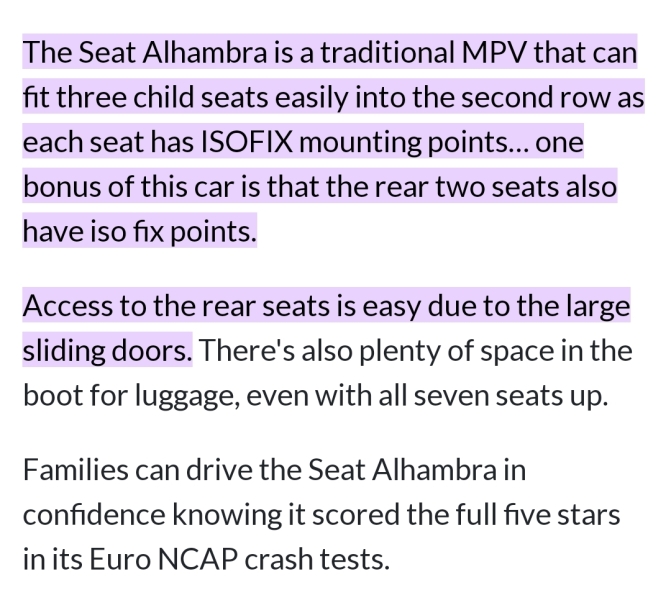 Help needed! Car for three kids in middle row