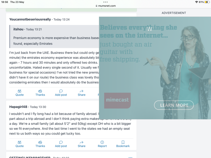 Big ad blocking posts