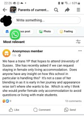 Probably about to get kicked out of a FB group.