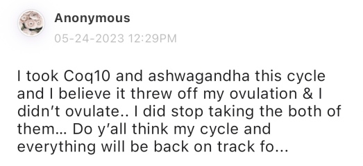 Can CoQ10 delay ovulation?