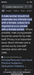 Male carer changing daughter’s nappy